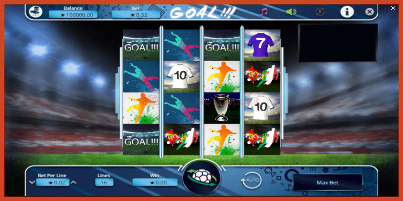 Slot screenshot: Goal no deposit, number - 2