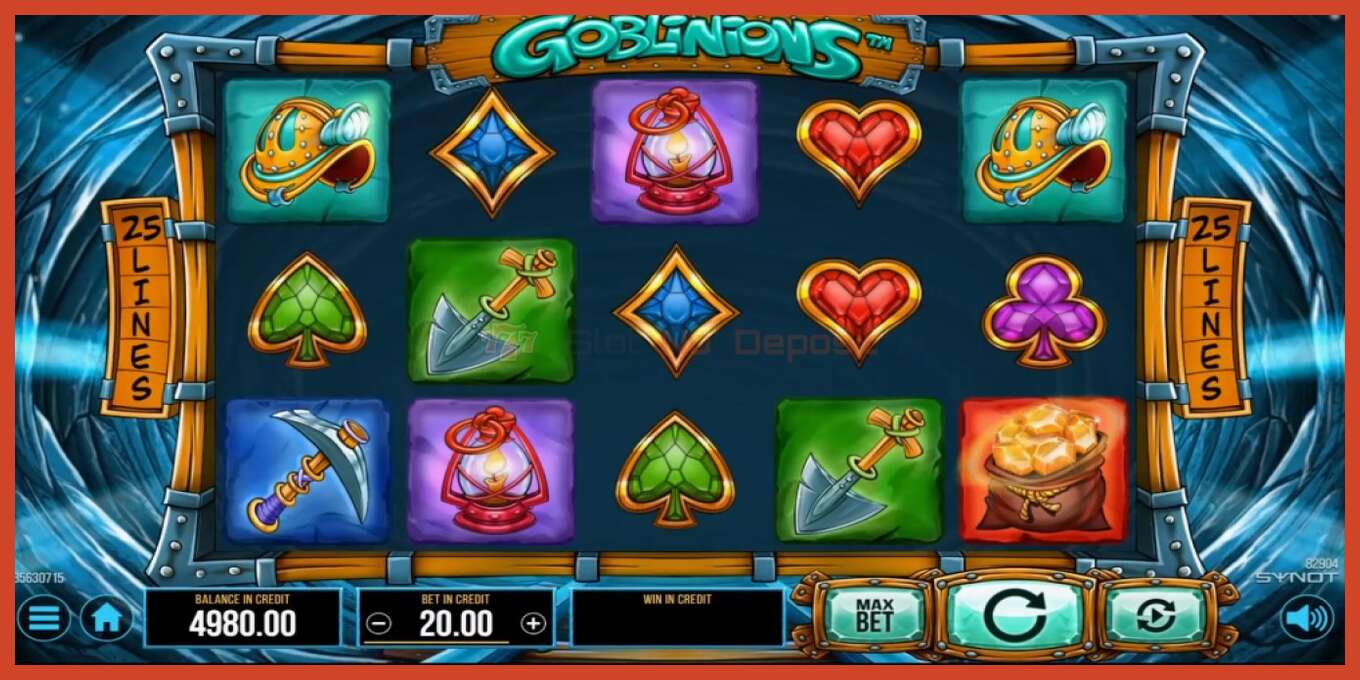 Slot screenshot: Goblinions no deposit, number - 1