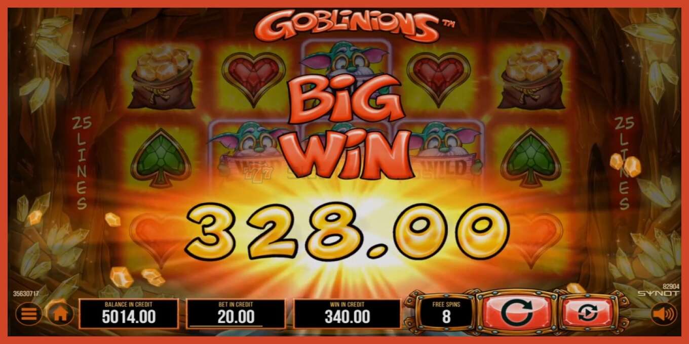 Slot screenshot: Goblinions no deposit, number - 5