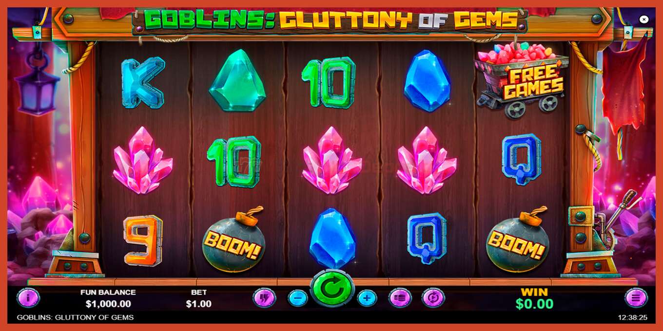 Slot screenshot: Goblins Gluttony of Gems no deposit, number - 1