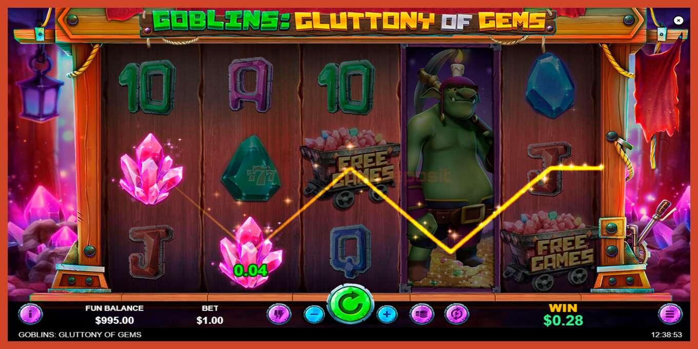 Slot screenshot: Goblins Gluttony of Gems no deposit, number - 3