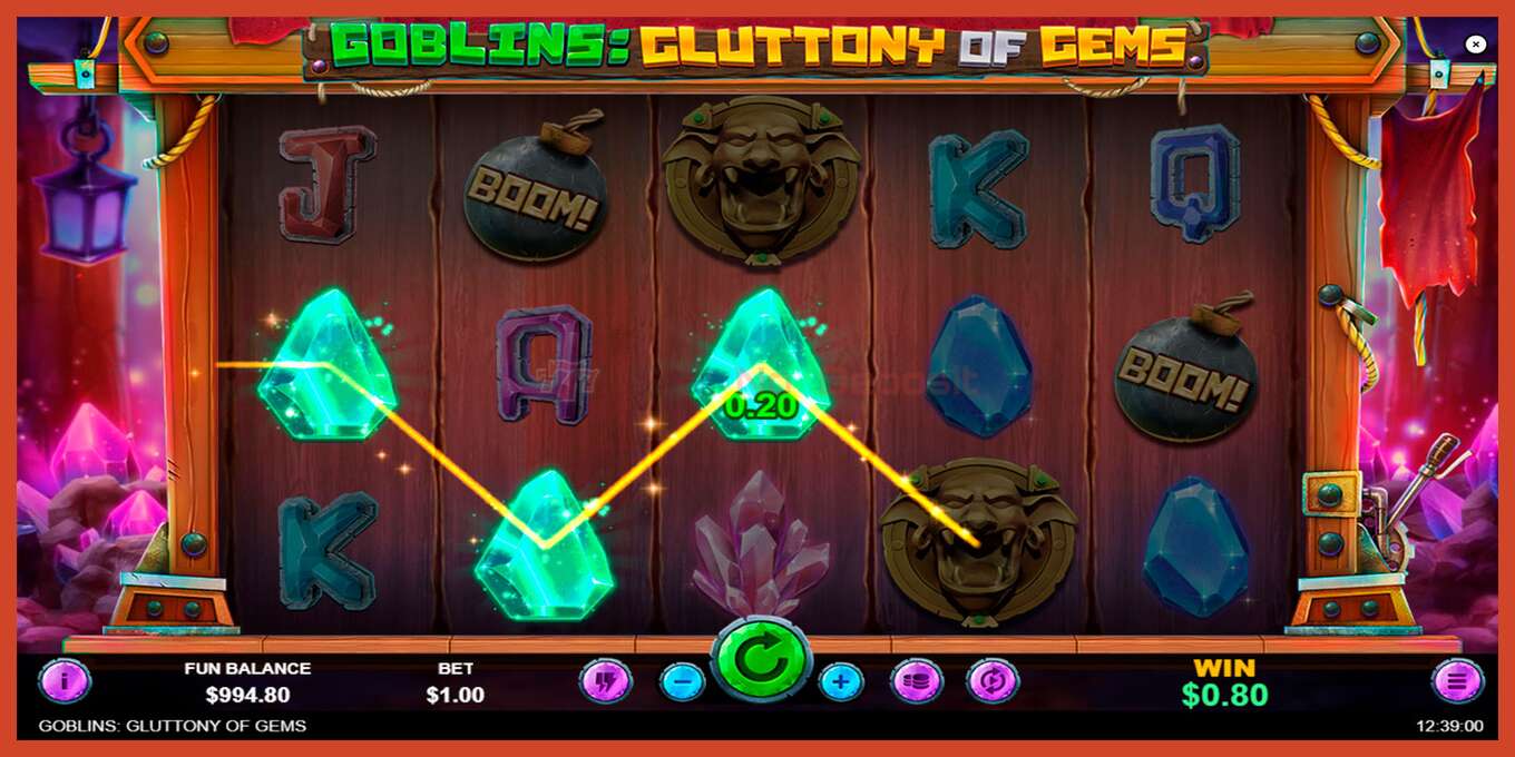 Slot ekran görüntüsü: Goblins Gluttony of Gems depozit yoxdur, nömrə - 4