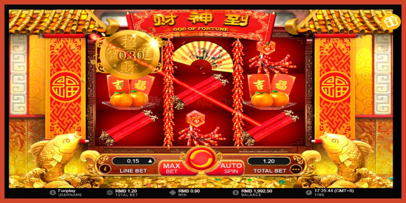 Slot screenshot: God of Fortune no deposit, number - 2