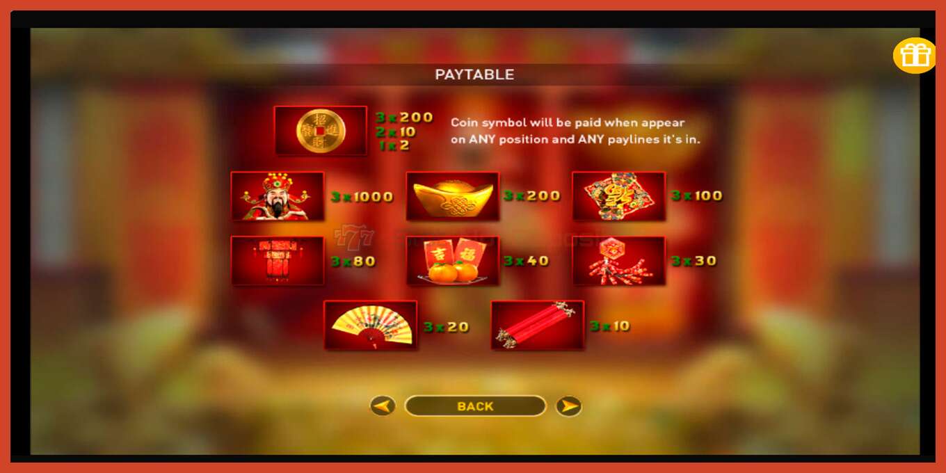 Slot screenshot: God of Fortune no deposit, number - 5