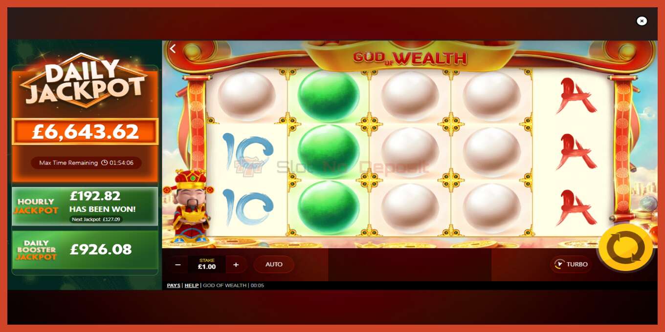 Slot screenshot: God of Wealth no deposit, number - 2