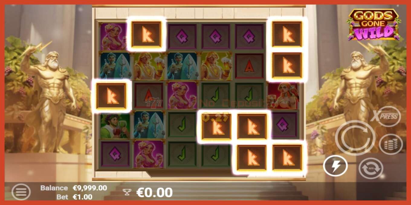 Slot screenshot: Gods Gone Wild no deposit, number - 2