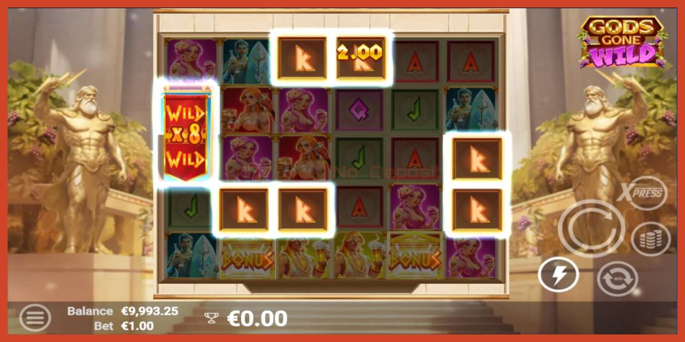 Slot screenshot: Gods Gone Wild no deposit, number - 3