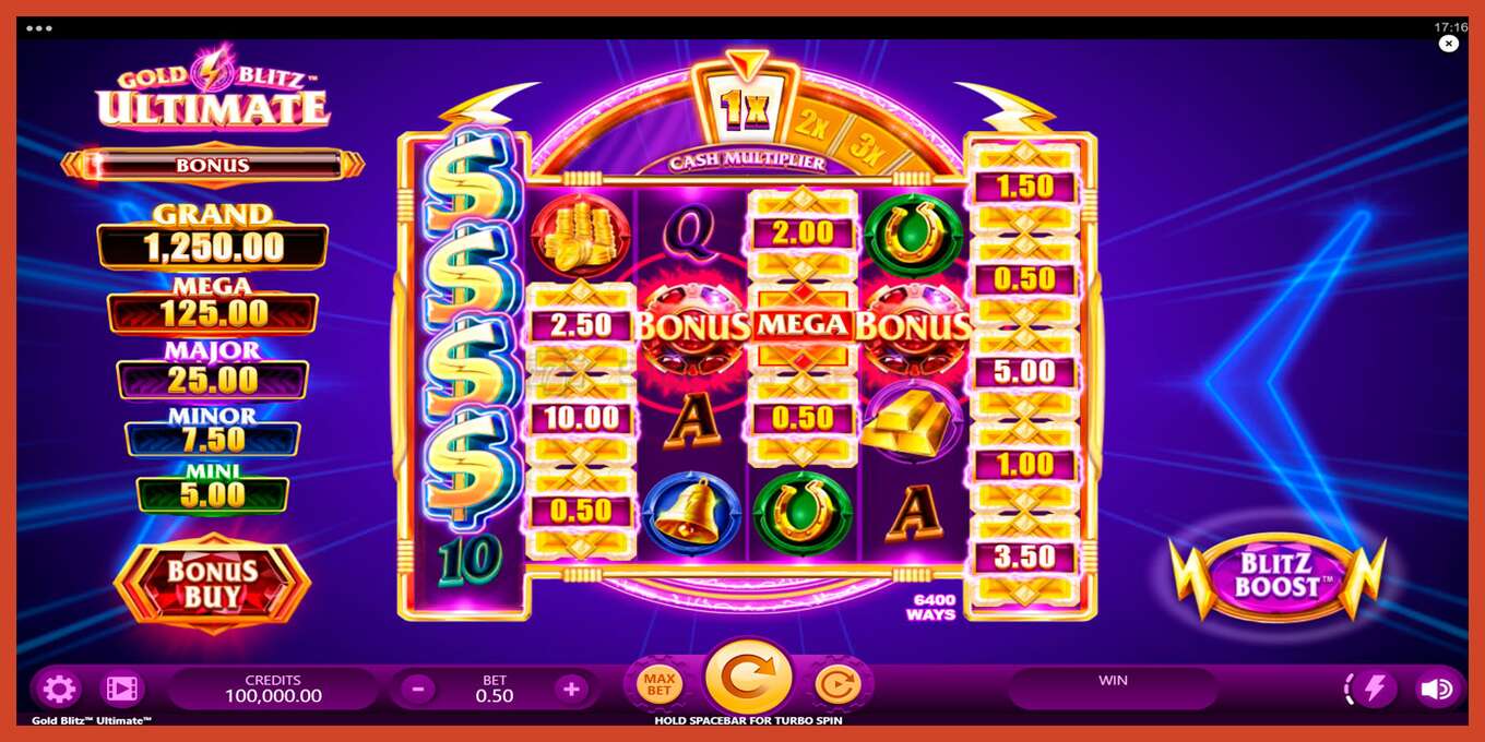 Slot screenshot: Gold Blitz Ultimate no deposit, number - 1