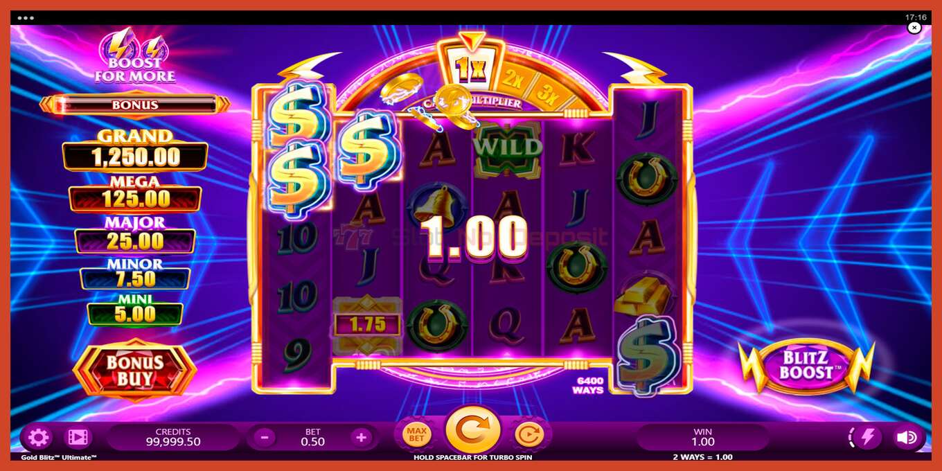 Slot screenshot: Gold Blitz Ultimate no deposit, number - 2