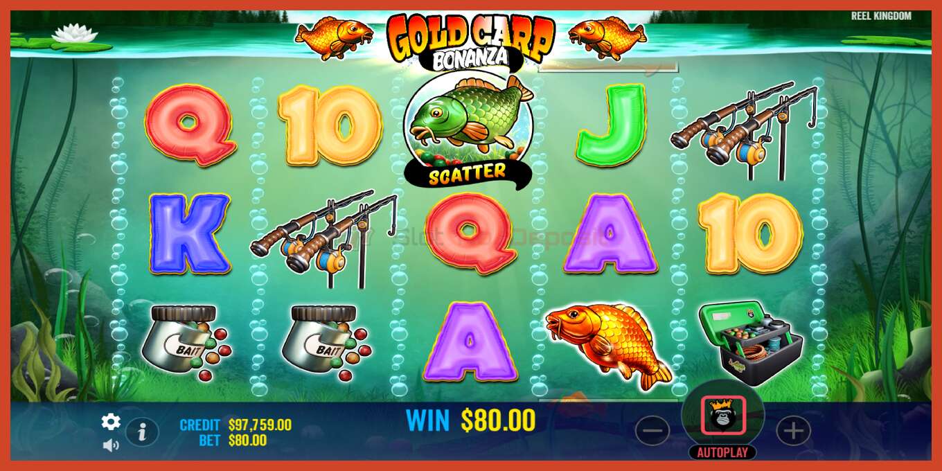 Slot screenshot: Gold Carp Bonanza no deposit, number - 4