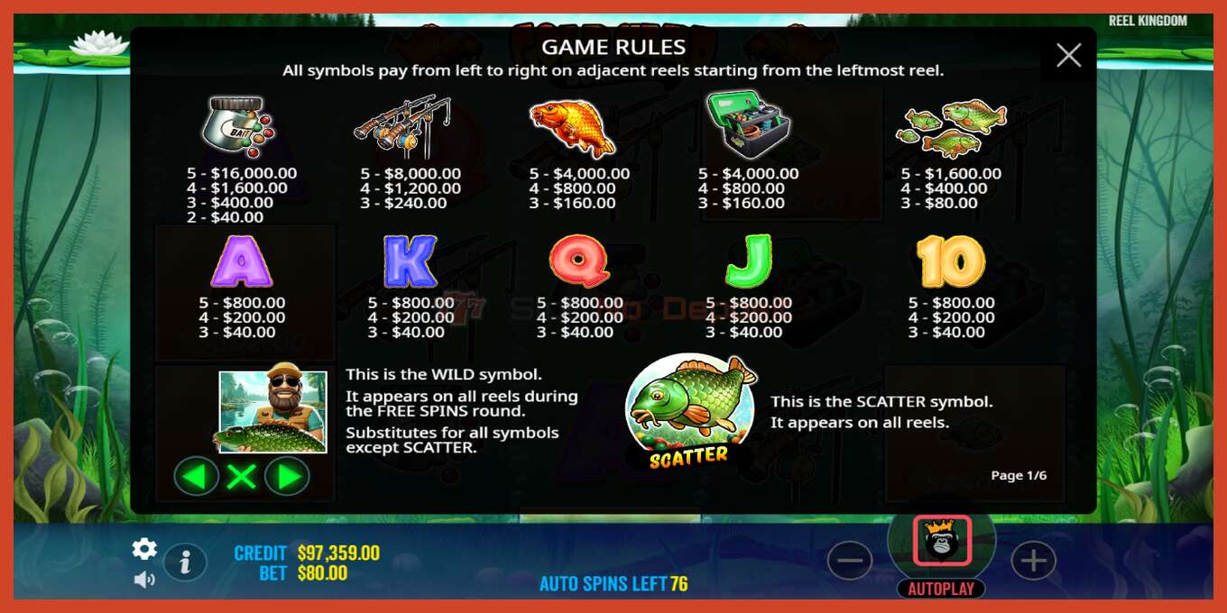 Slot screenshot: Gold Carp Bonanza no deposit, number - 5