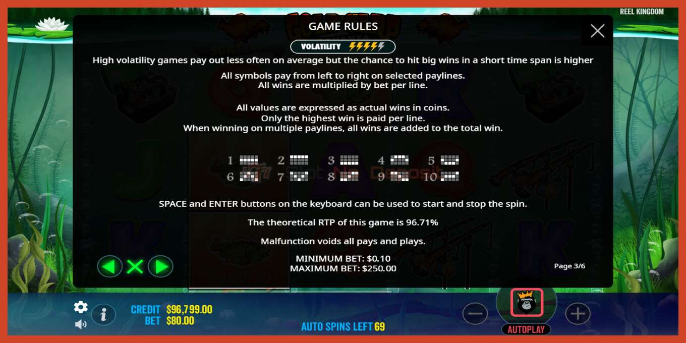 Slot screenshot: Gold Carp Bonanza no deposit, number - 7