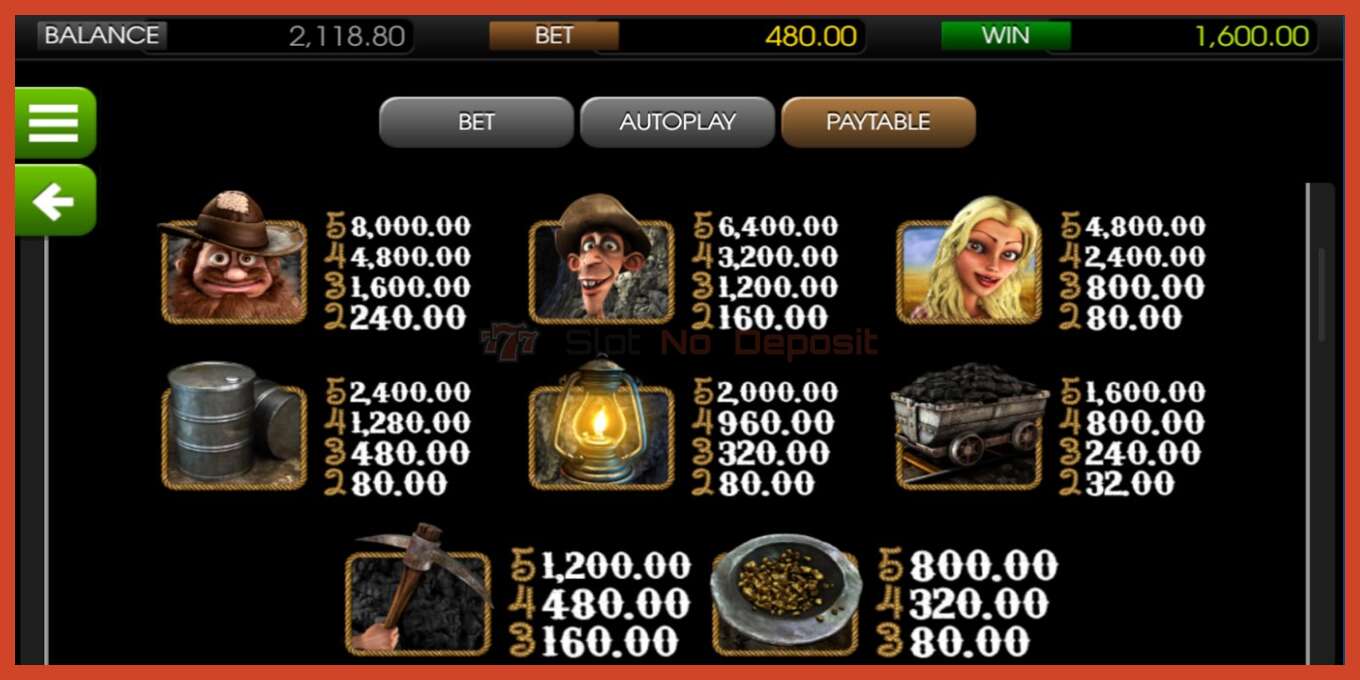 Slot screenshot: Gold Diggers no deposit, number - 3