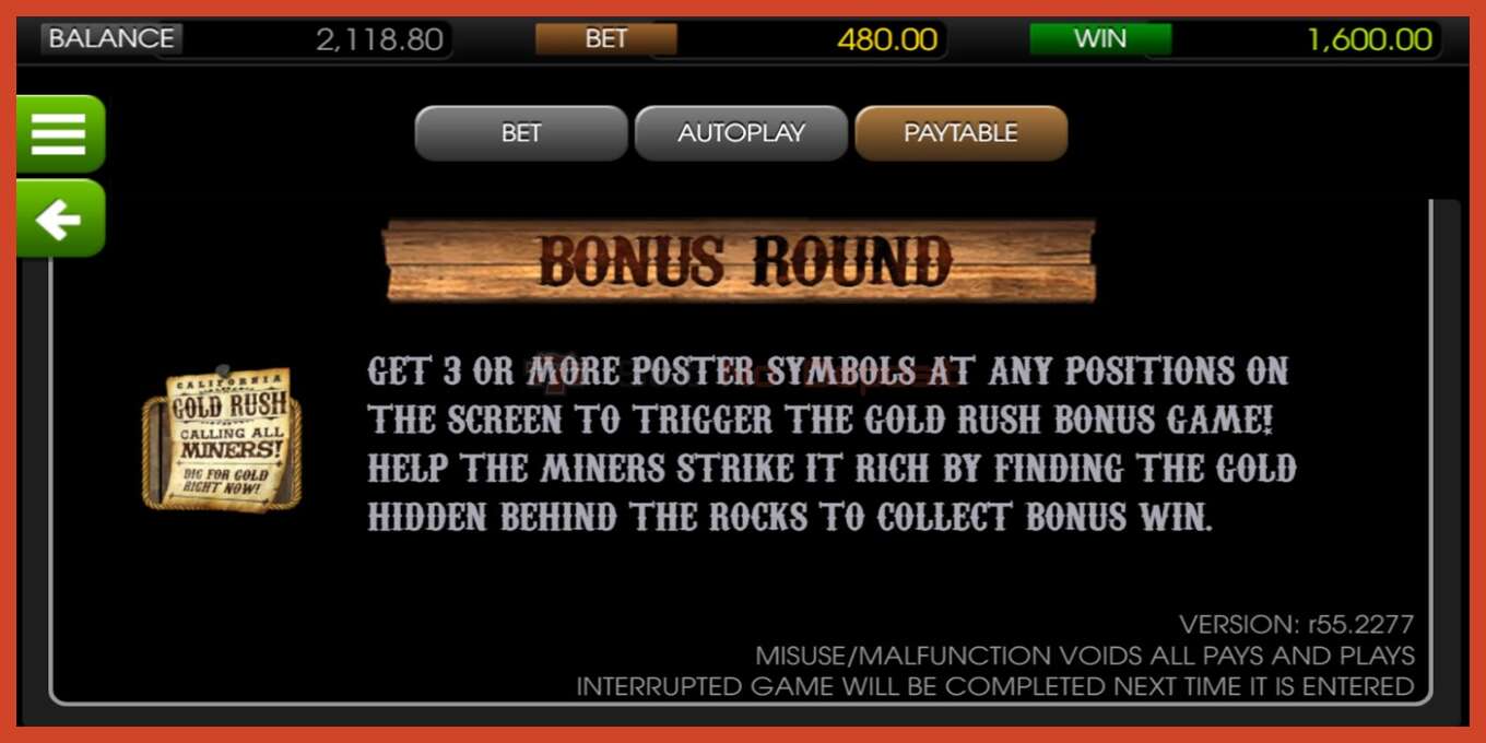 Slot screenshot: Gold Diggers no deposit, number - 6