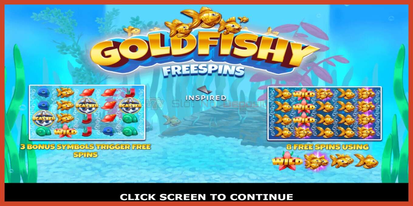 Slot screenshot: Gold Fishy Free Spins no deposit, number - 1