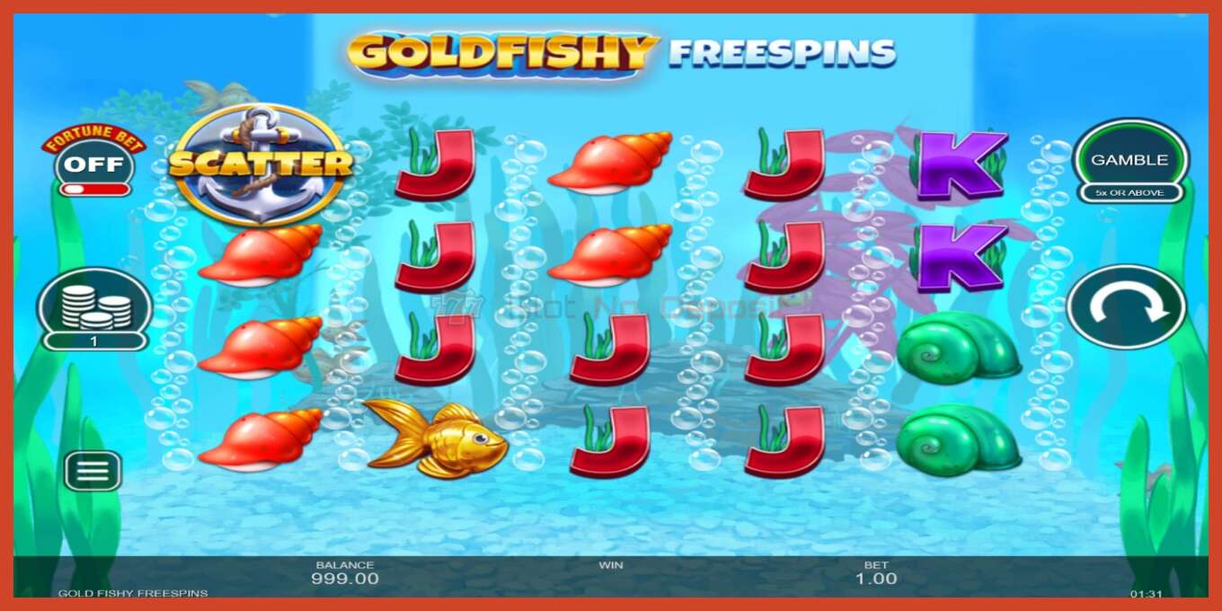 Slot screenshot: Gold Fishy Free Spins no deposit, number - 2