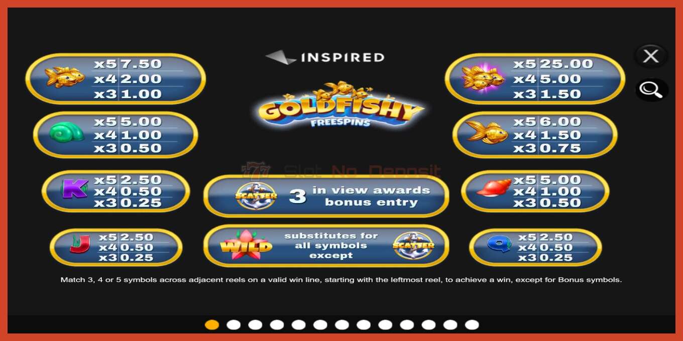 Slot screenshot: Gold Fishy Free Spins no deposit, number - 4