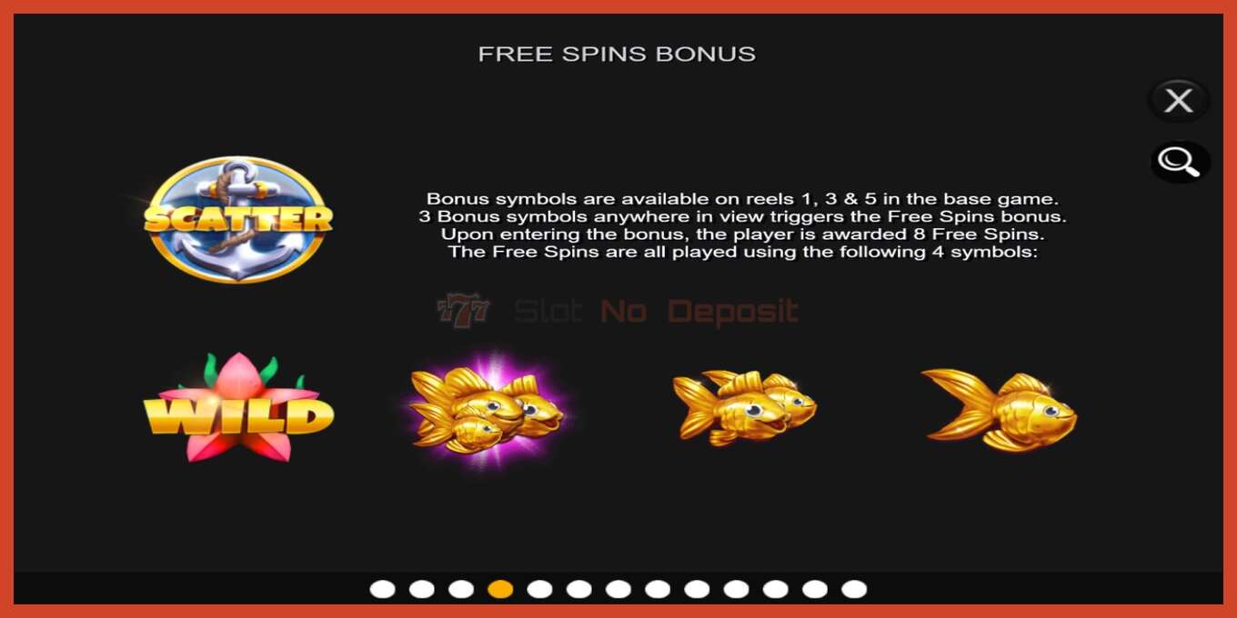 Slot screenshot: Gold Fishy Free Spins no deposit, number - 5