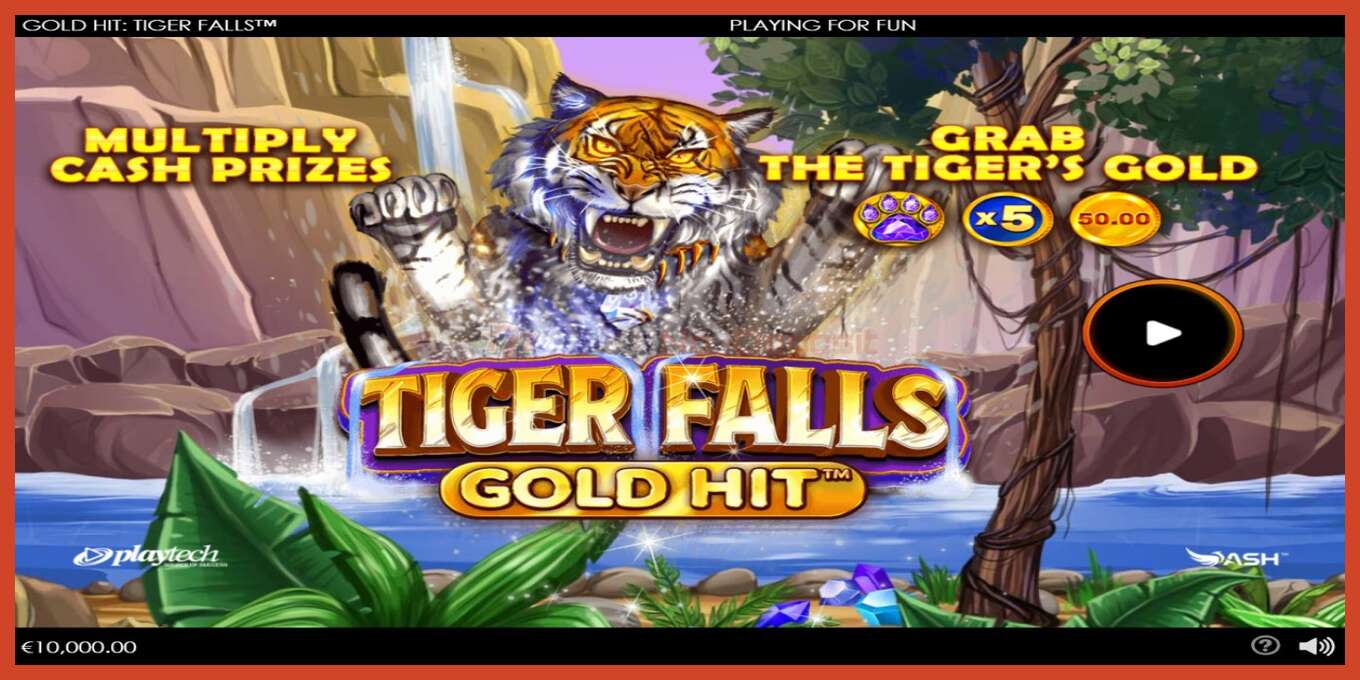 Στιγμιότυπο οθόνης υποδοχής: Gold Hit: Tiger Falls χωρίς κατάθεση, αριθμός - 1