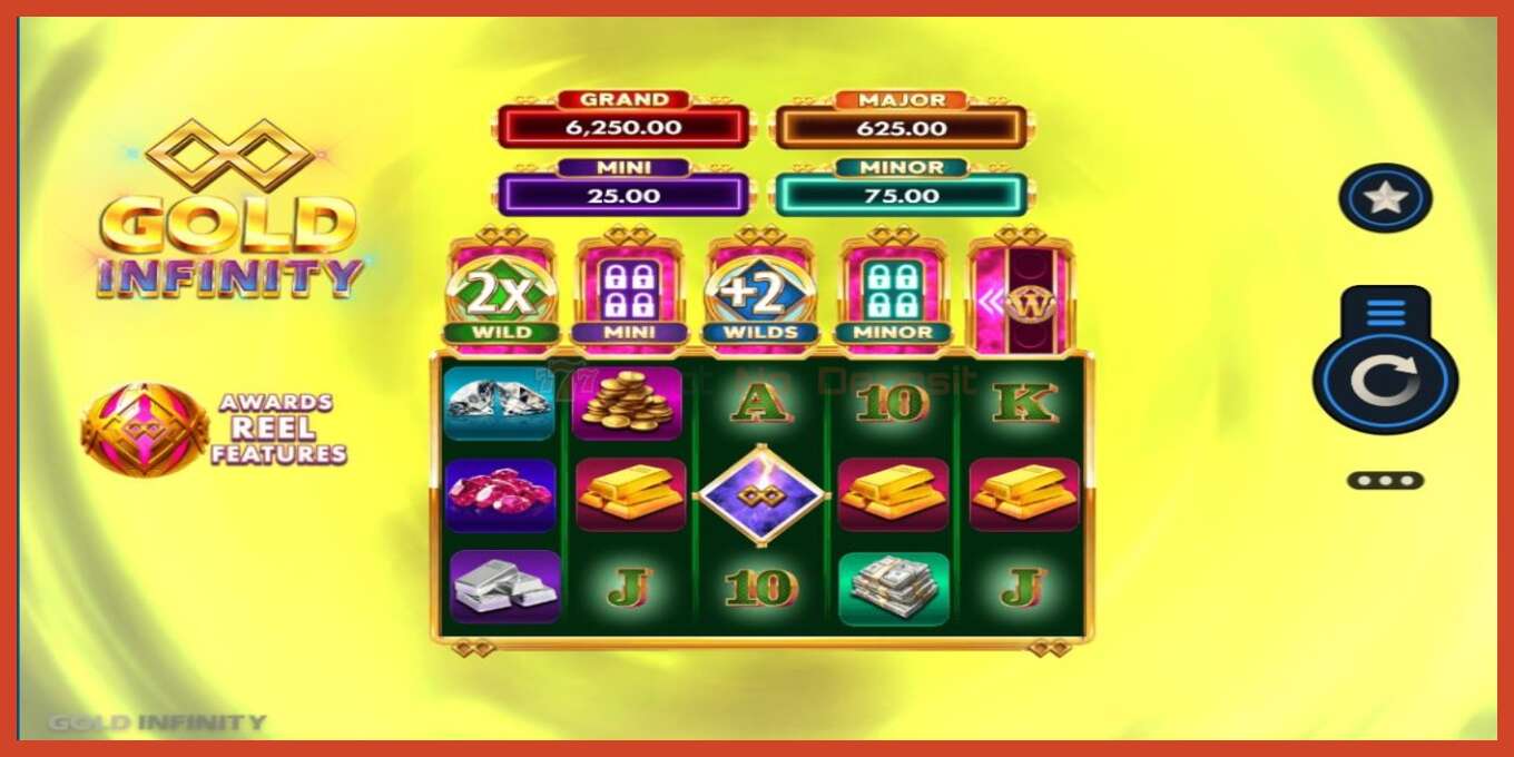 Slot screenshot: Gold Infinity no deposit, number - 1