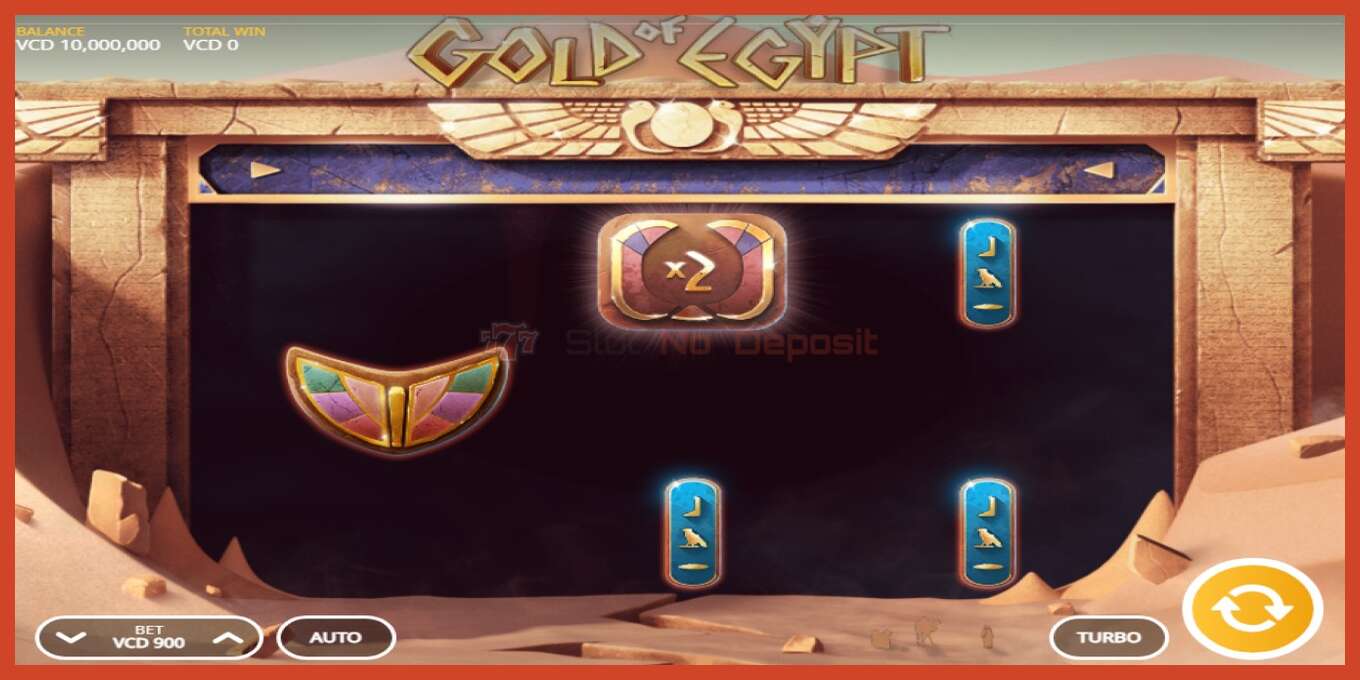 老虎机截图: Gold of Egypt 没有押金, 数字 - 1