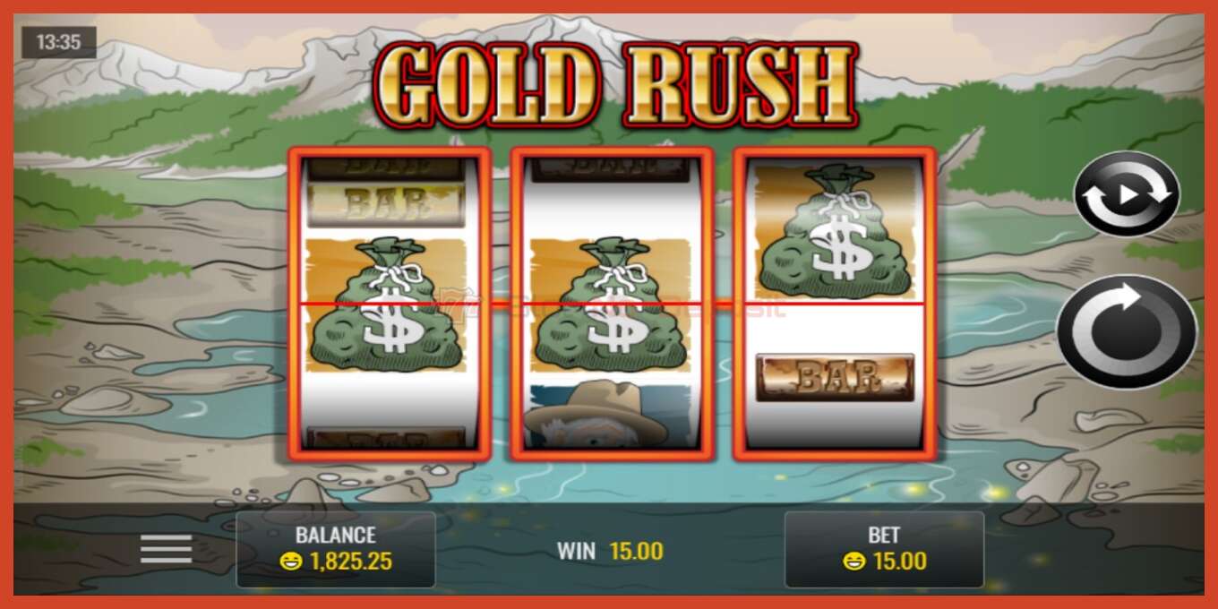 Slot screenshot: Gold Rush no deposit, number - 2