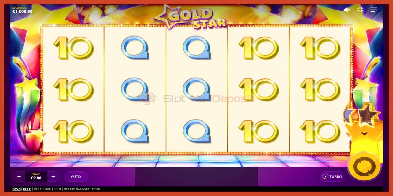 Slot screenshot: Gold Star no deposit, number - 2