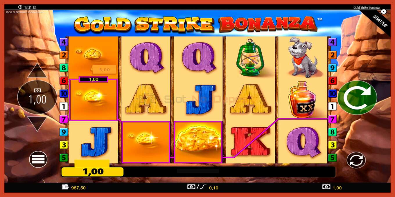 צילום מסך של חריץ: Gold Strike Bonanza ללא פיקדון, מִספָּר - 5