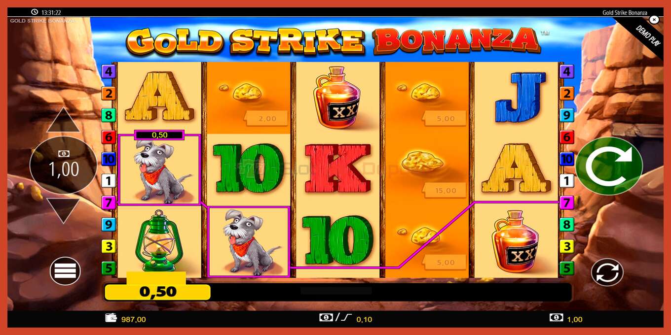 צילום מסך של חריץ: Gold Strike Bonanza ללא פיקדון, מִספָּר - 6