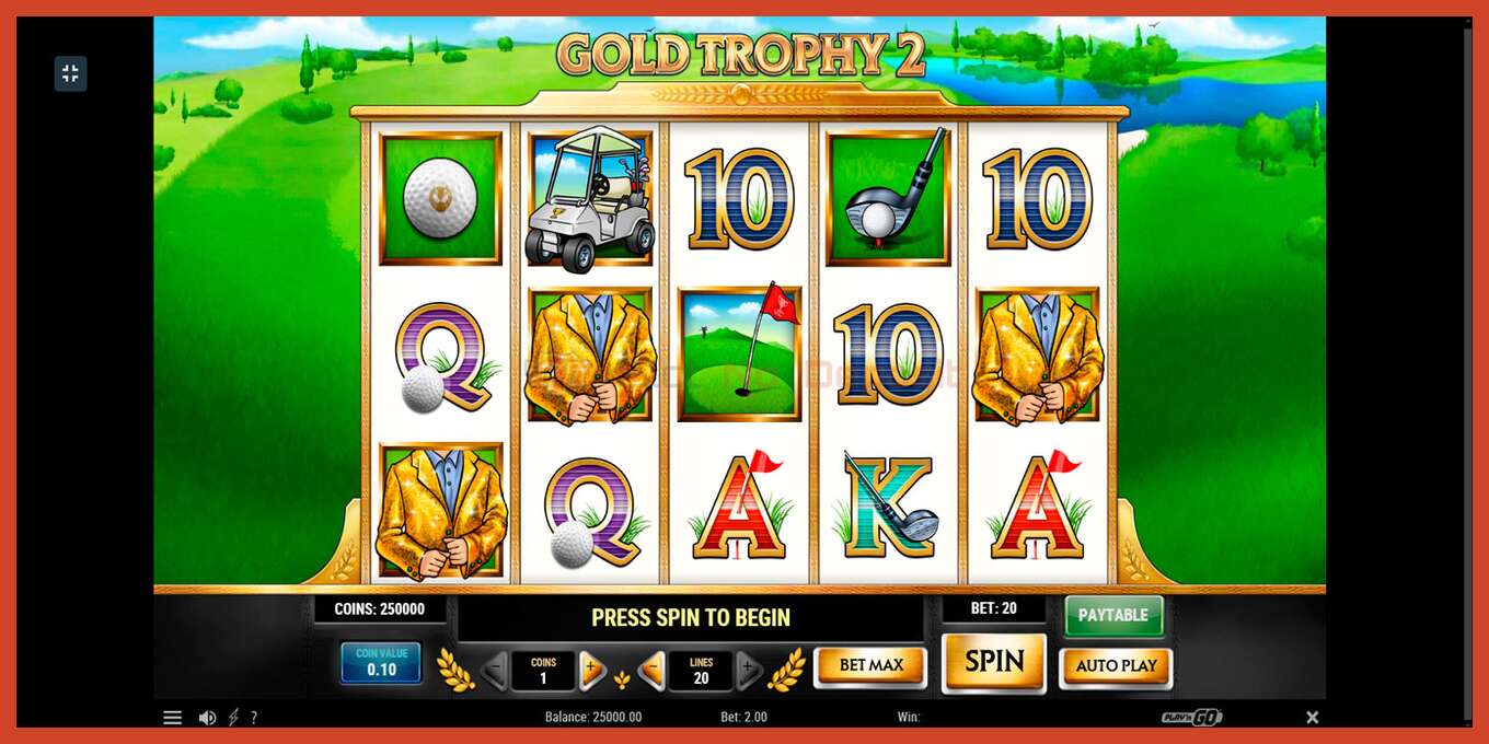 スロットのスクリーンショット: Gold Trophy 2 デポジットなし, 番号 - 1