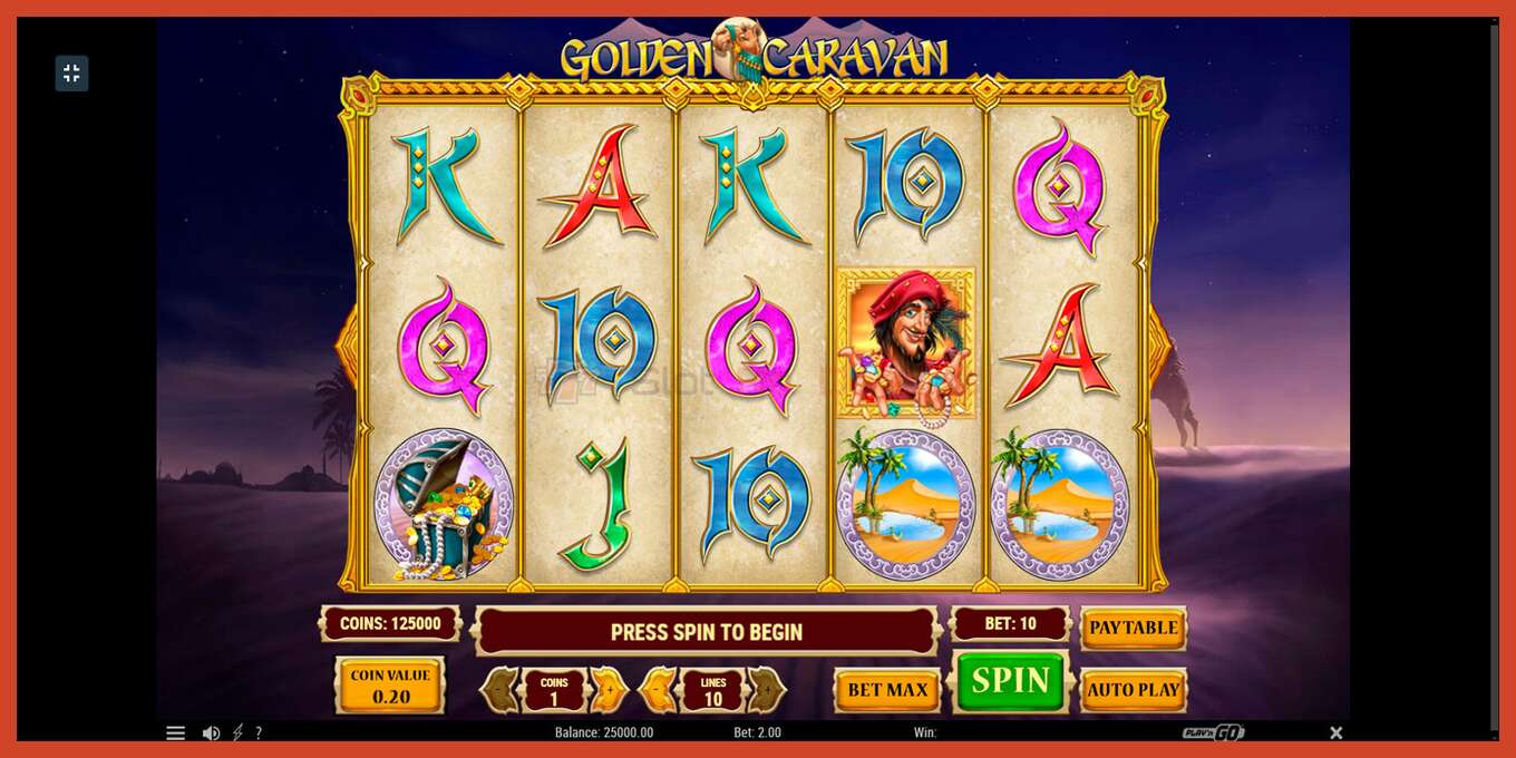 Slot screenshot: Golden Caravan no deposit, number - 1