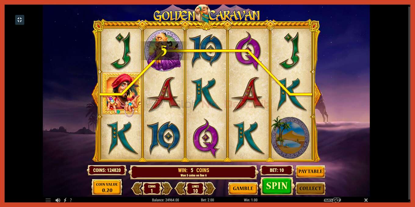 Slot screenshot: Golden Caravan no deposit, number - 5