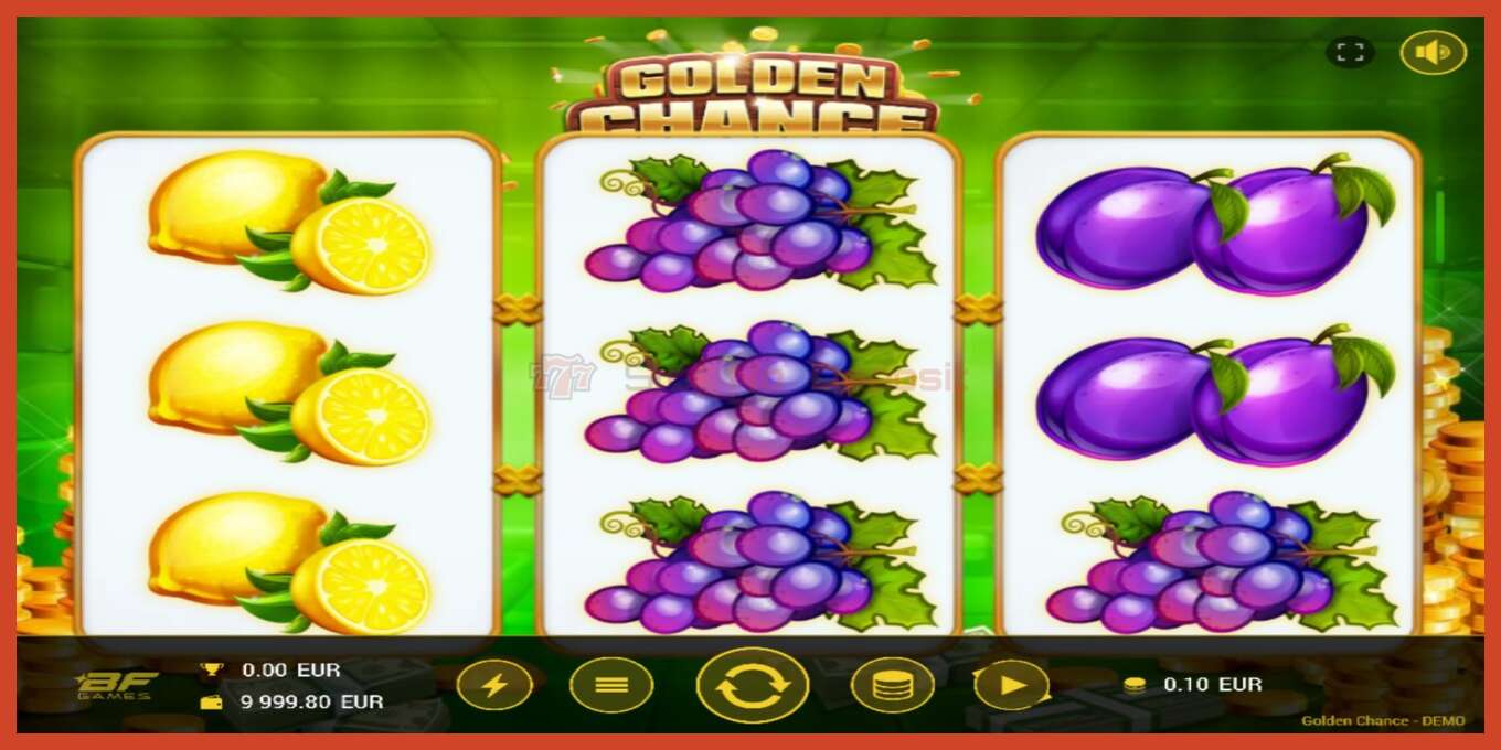 Slot screenshot: Golden Chance no deposit, number - 1