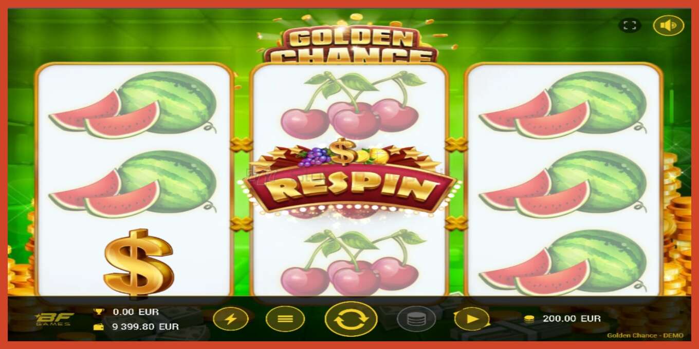 Slot screenshot: Golden Chance no deposit, number - 2