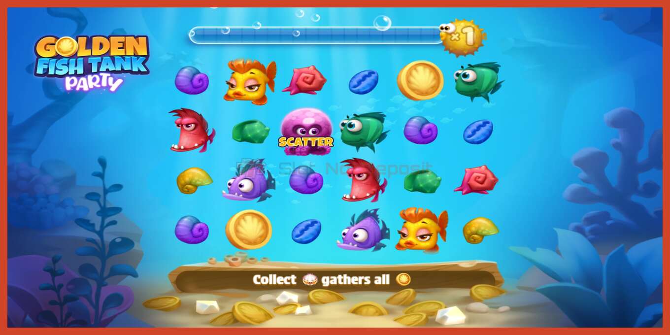 Slot screenshot: Golden Fish Tank Party no deposit, number - 2