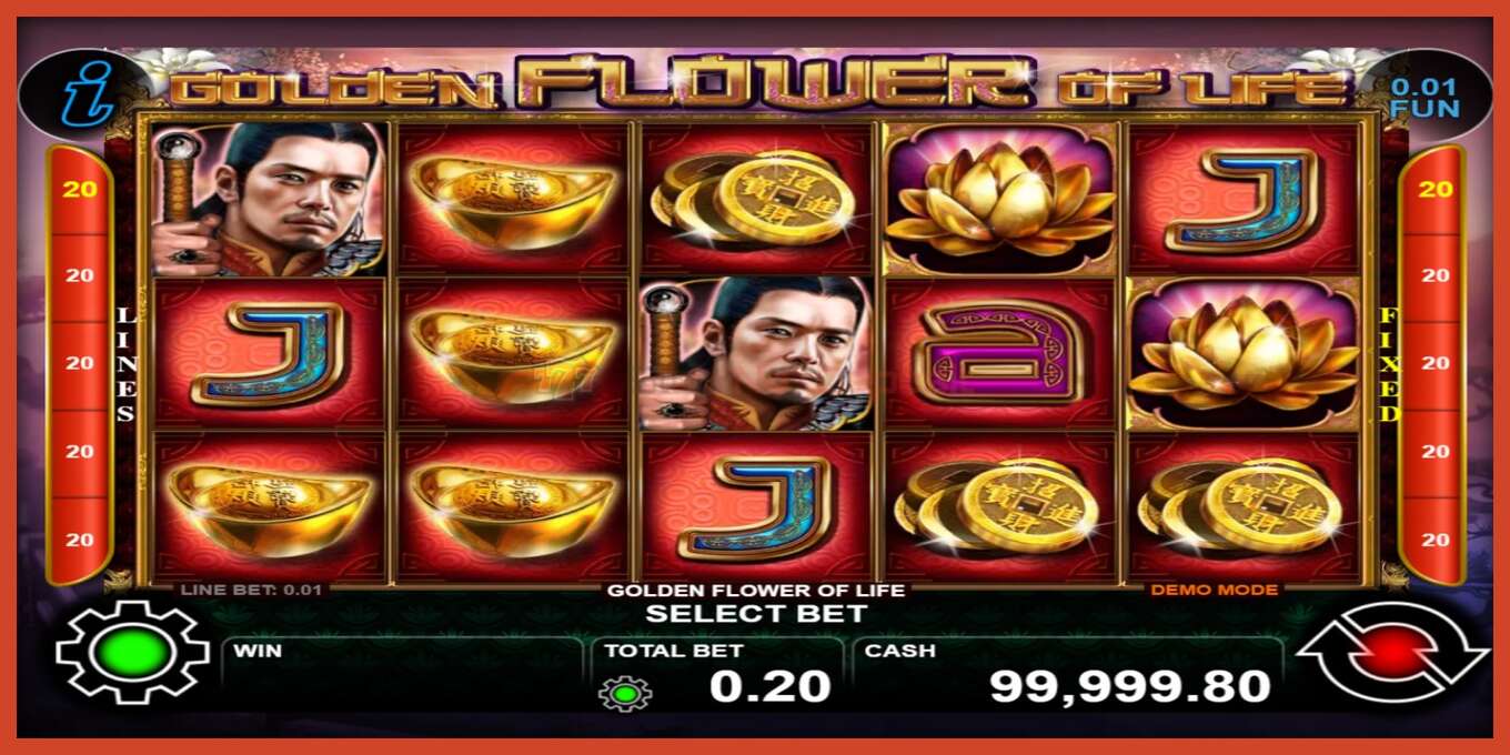 Slot screenshot: Golden Flower of Life no deposit, number - 1