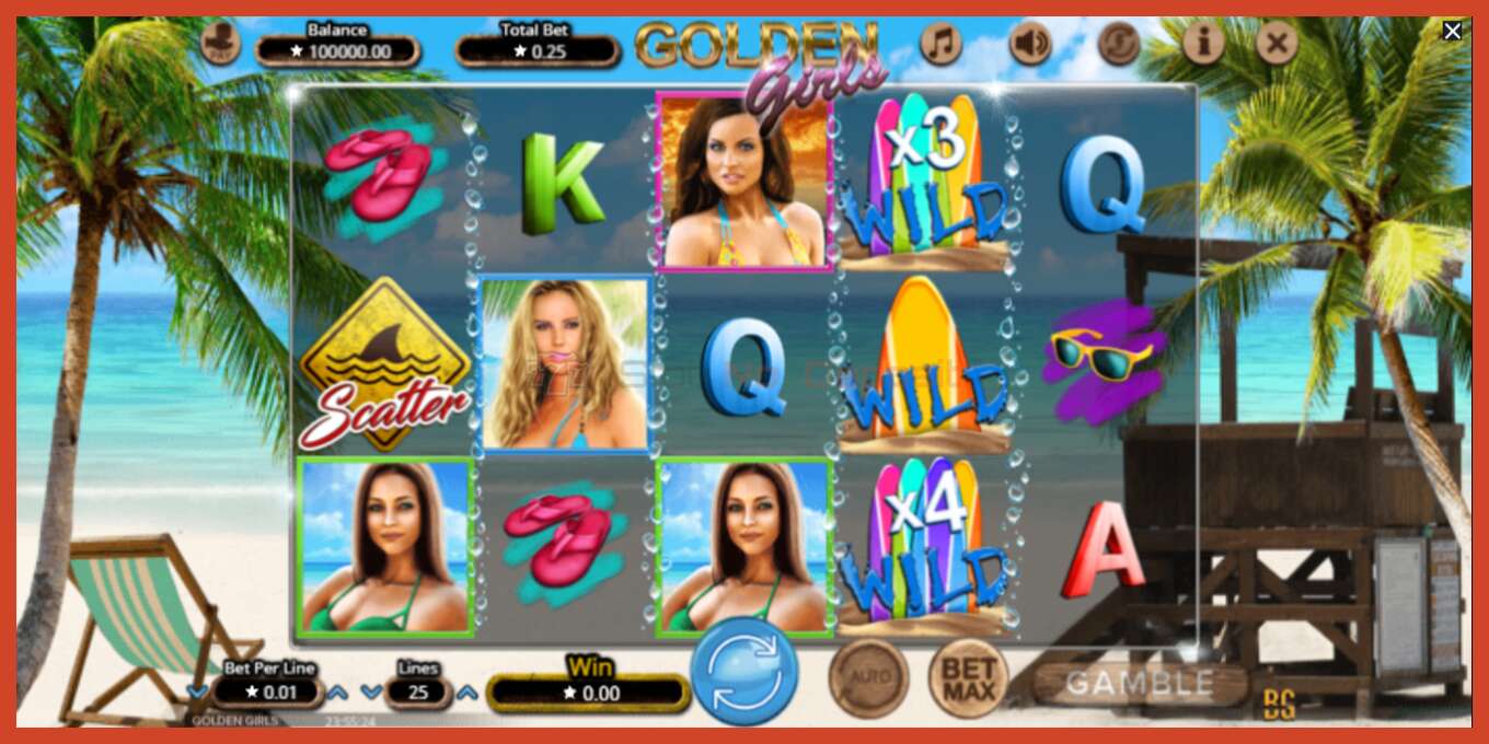 Slot screenshot: Golden Girls no deposit, number - 1