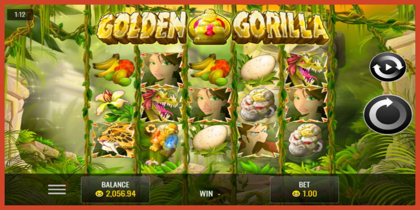 Slot screenshot: Golden Gorilla no deposit, number - 1