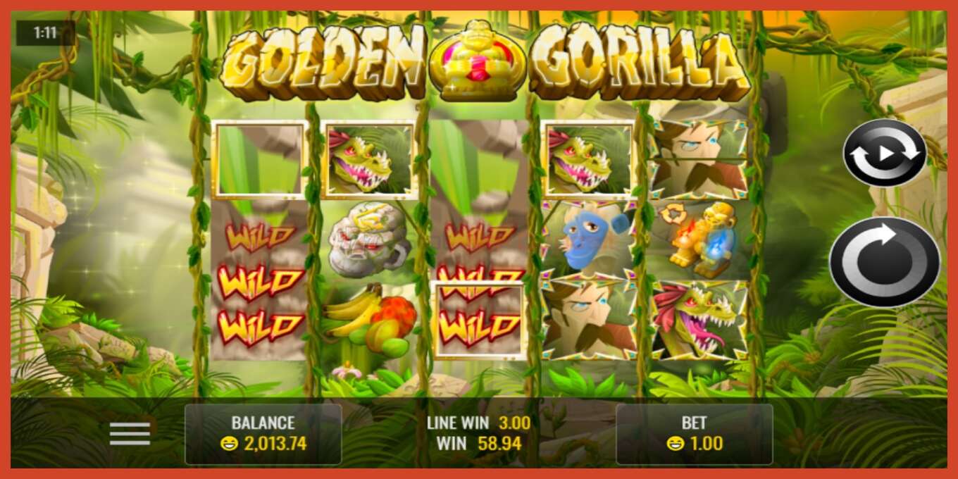 Slot screenshot: Golden Gorilla no deposit, number - 2