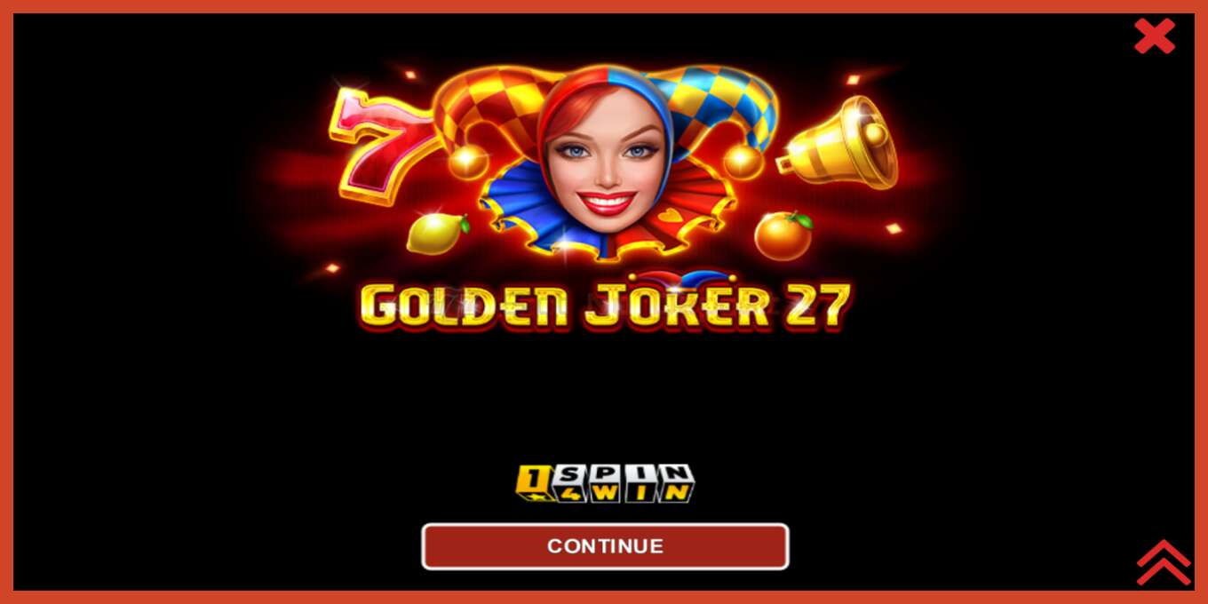 Slot skærmbillede: Golden Joker 27 Hold & Win intet depositum, antal - 1