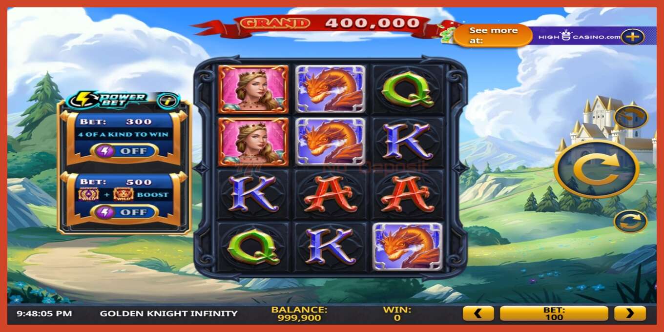 Slot skrinshoti: Golden Knight Infinity depozit yoq, raqam - 1