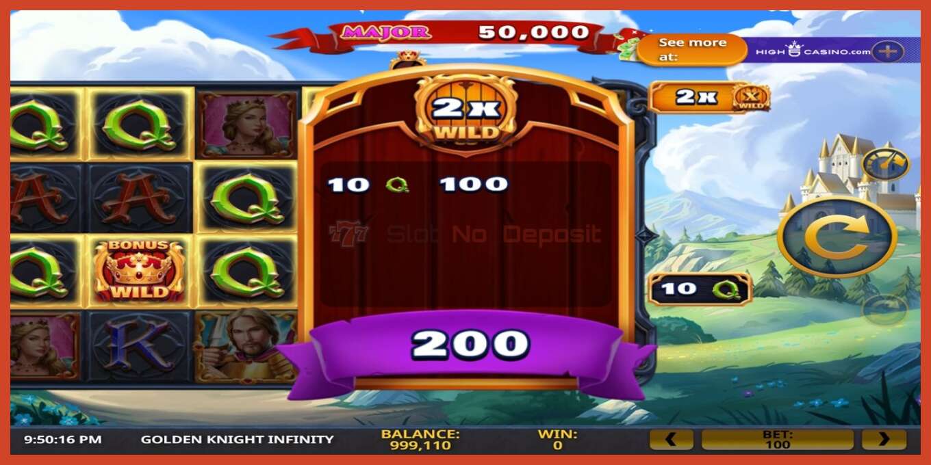 Slot skrinshoti: Golden Knight Infinity depozit yoq, raqam - 2