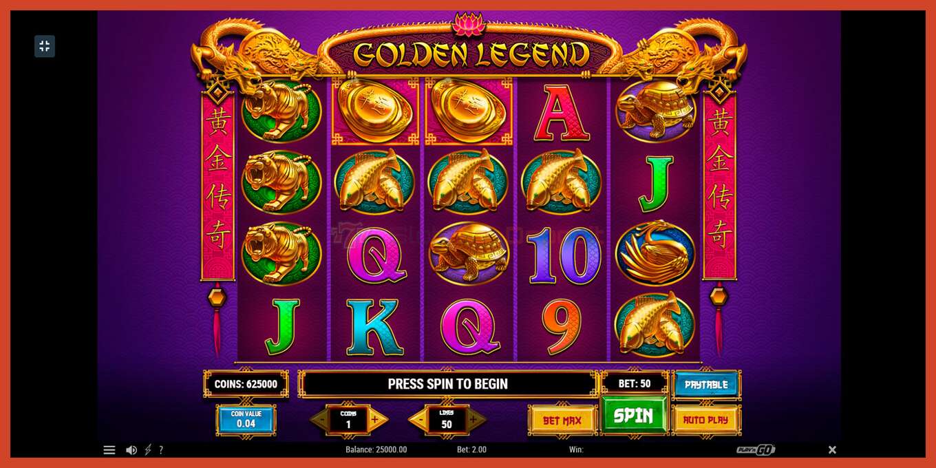 スロットのスクリーンショット: Golden Legend デポジットなし, 番号 - 1