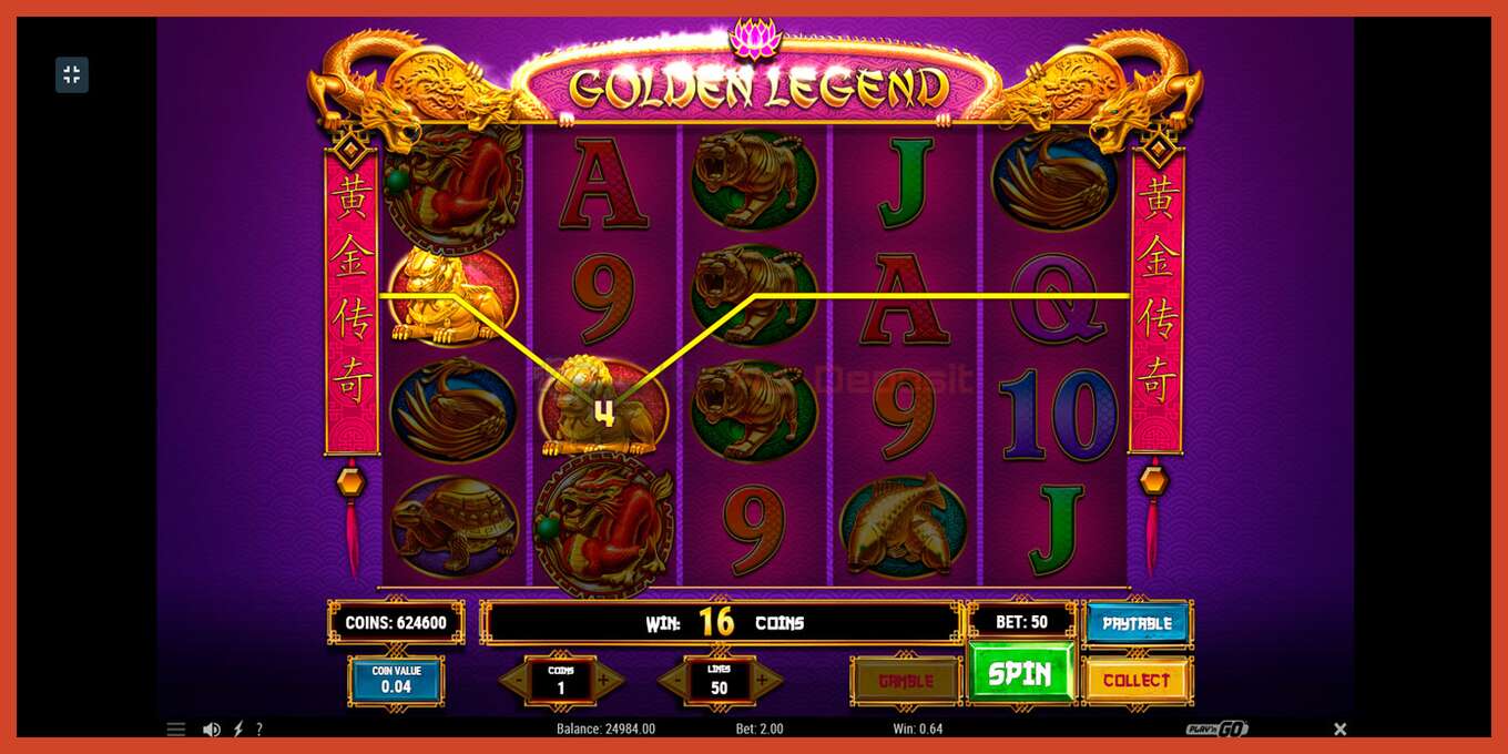 Slot screenshot: Golden Legend no deposit, number - 2