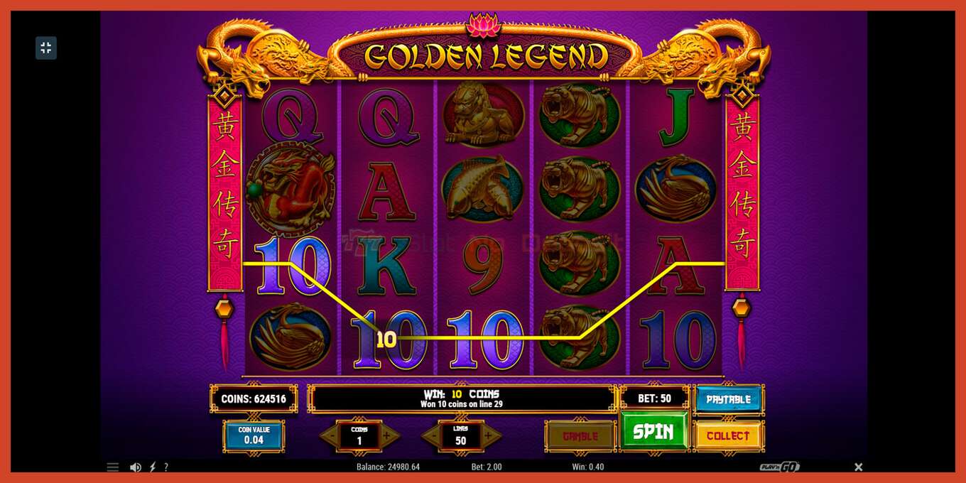 スロットのスクリーンショット: Golden Legend デポジットなし, 番号 - 3