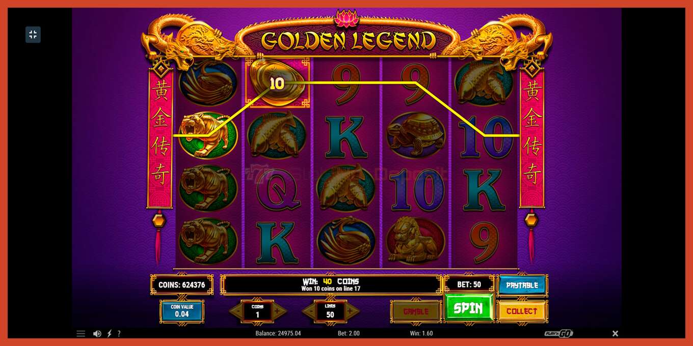 スロットのスクリーンショット: Golden Legend デポジットなし, 番号 - 4