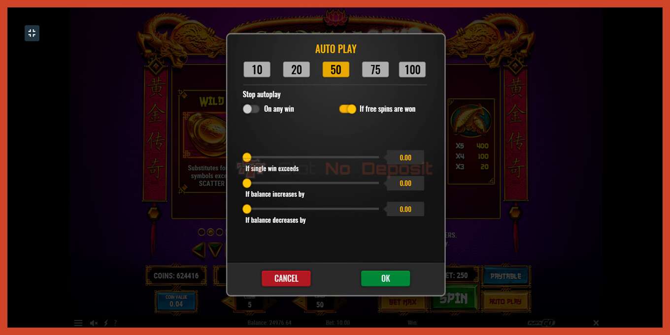 Slot screenshot: Golden Legend no deposit, number - 9