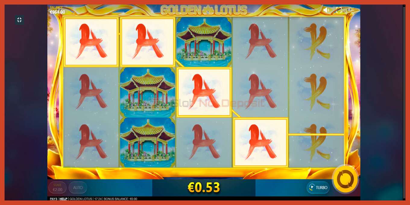 Slot screenshot: Golden Lotus no deposit, number - 2