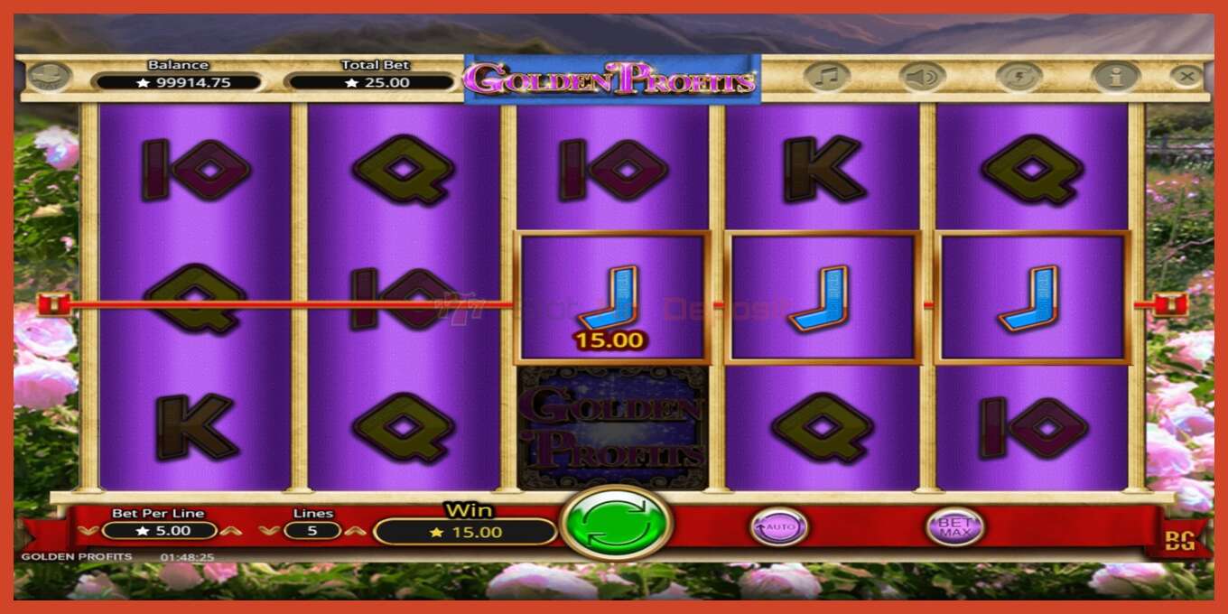 Slot screenshot: Golden Profits no deposit, number - 3