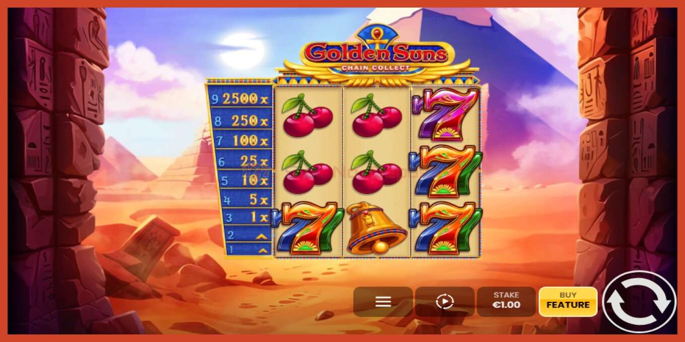 Slot screenshot: Golden Suns: Chain Collect no deposit, number - 1